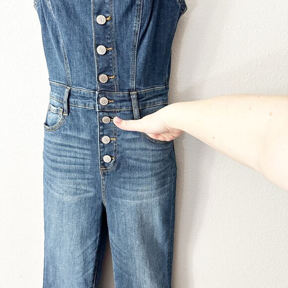 Insane Gene Jumpsuit Flare Denim Overalls Women's Size Small Retro Bell Bottoms - Picture 3 of 16